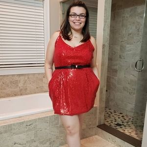 Red Sequin Dress